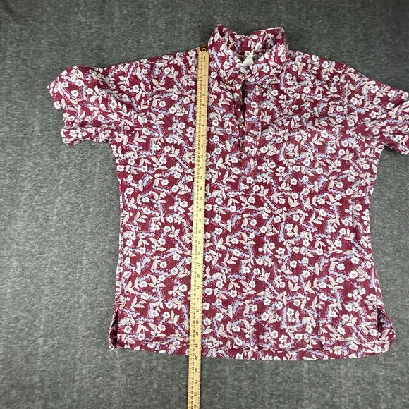 Vintage Hilo Hattie Hawaiian Shirt Mens Size XL Made in USA Hawaii 1/4 Button Up - Picture 6 of 6